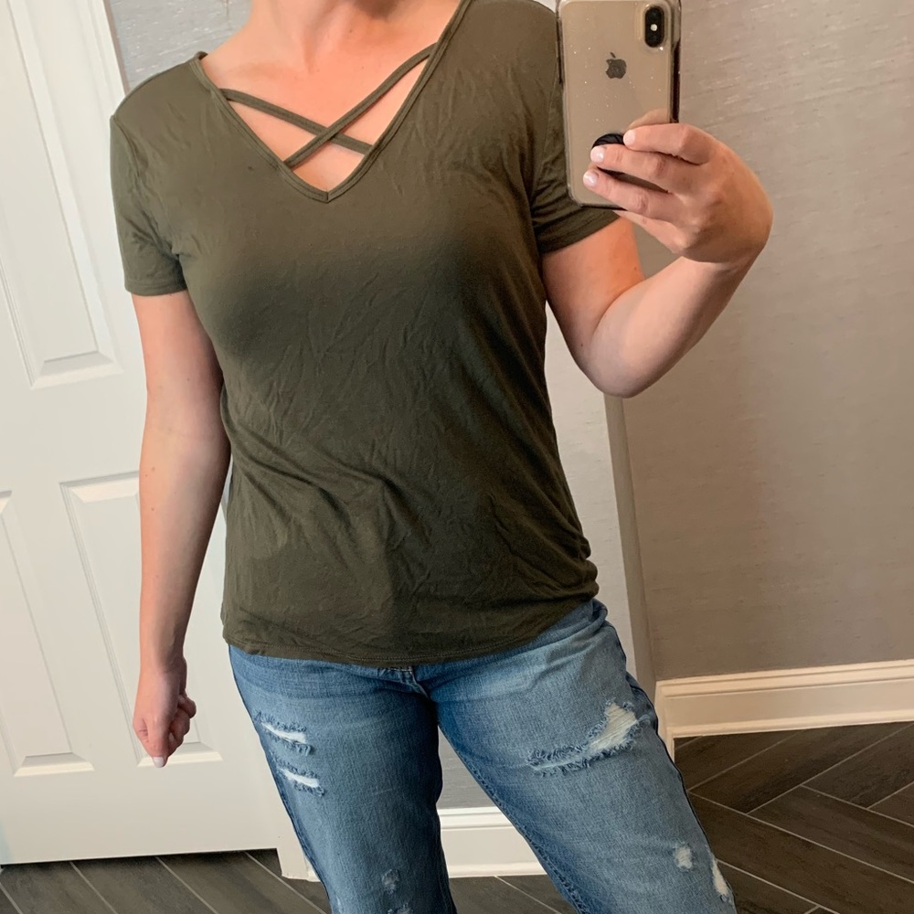 Army green tee